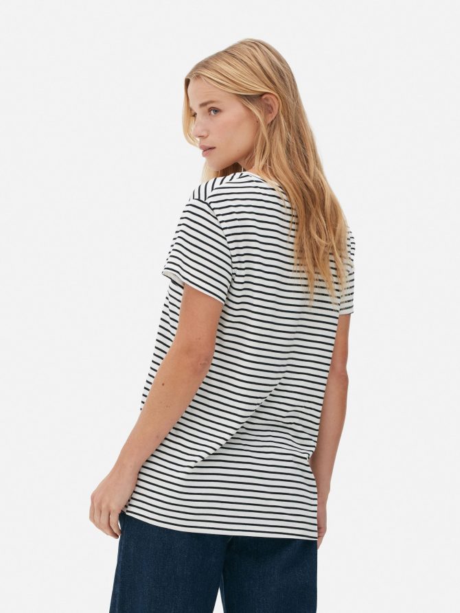 Cotton Blend V-Neck T-Shirt - Image 5