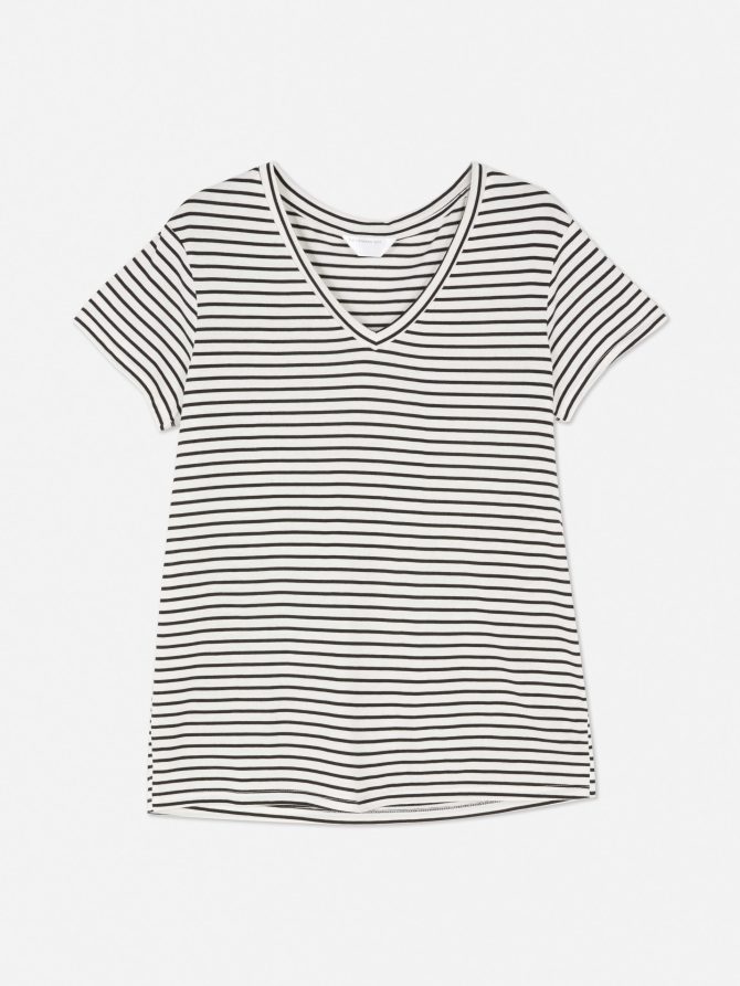 Cotton Blend V-Neck T-Shirt - Image 6