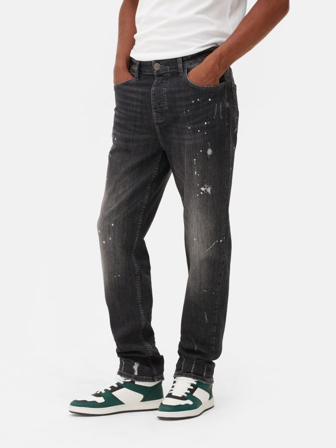 Slim Fit Paint Splash Jeans - Image 2
