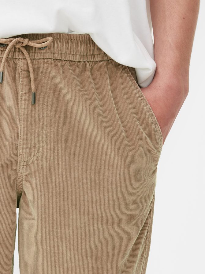 Cord Cuffed Leg Joggers - Image 3