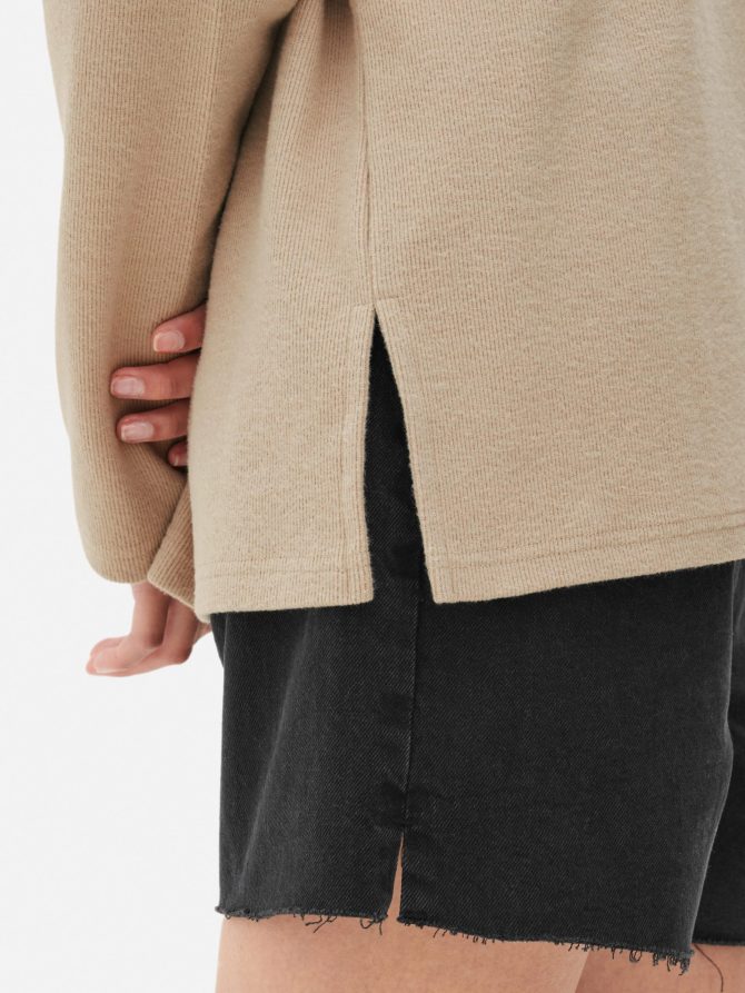 Side Slit Knit Sweater - Image 3