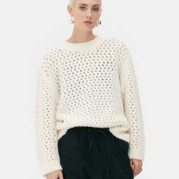 Rita Ora Open Stitch Sweater