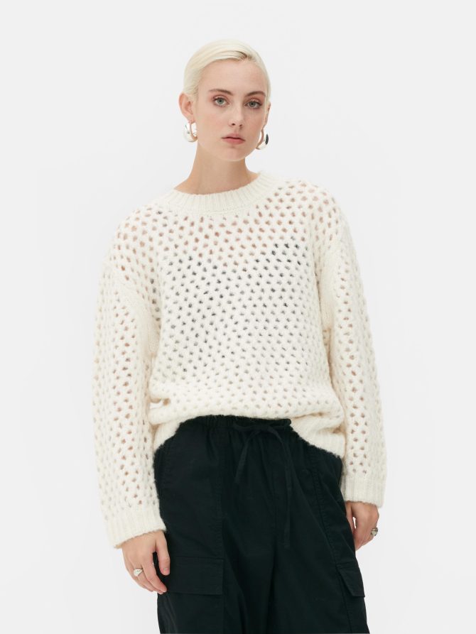 Rita Ora Open Stitch Sweater