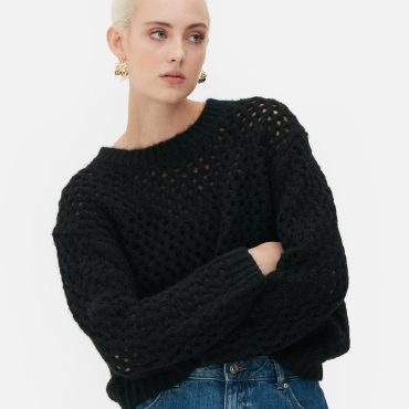 Rita Ora Open Stitch Sweater