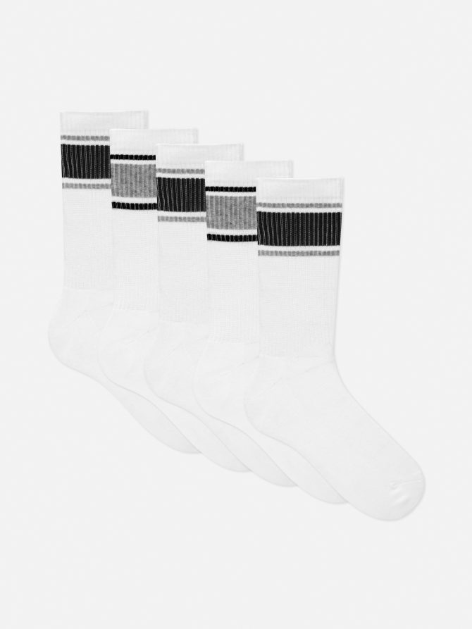 5-Pack Striped Sports Socks