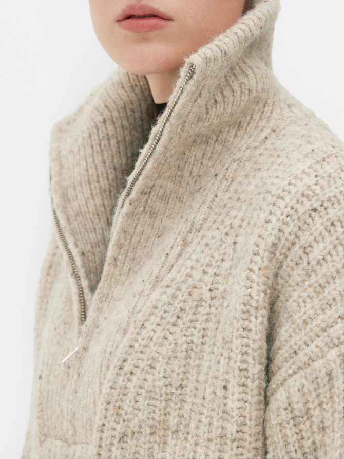 Rita Ora Half Zip Funnel Neck Sweater - Image 2