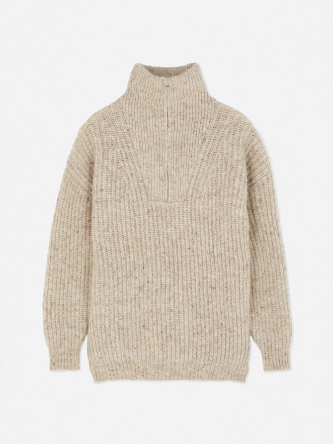 Rita Ora Half Zip Funnel Neck Sweater - Image 4