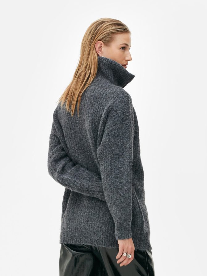 Rita Ora Half Zip Funnel Neck Sweater - Image 4