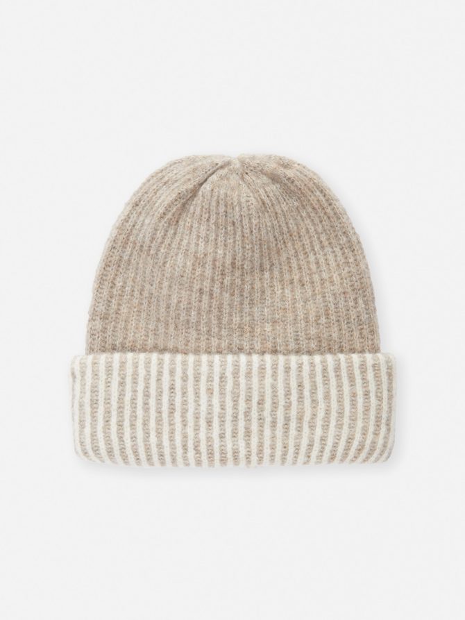 Two Tone Rib Beanie