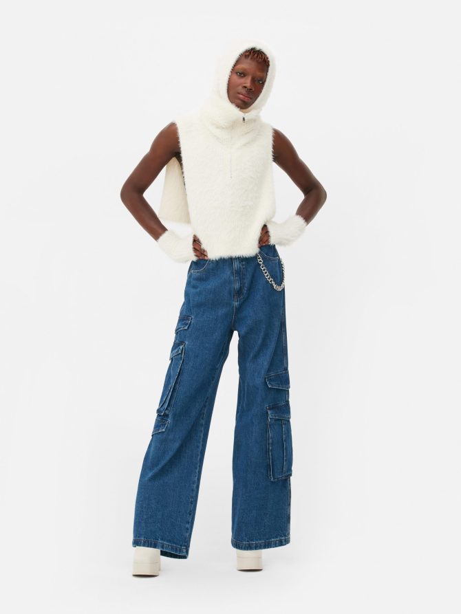 Rita Ora Denim Cargo Jeans - Image 2