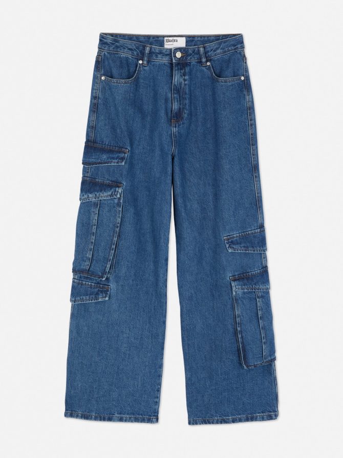 Rita Ora Denim Cargo Jeans - Image 6