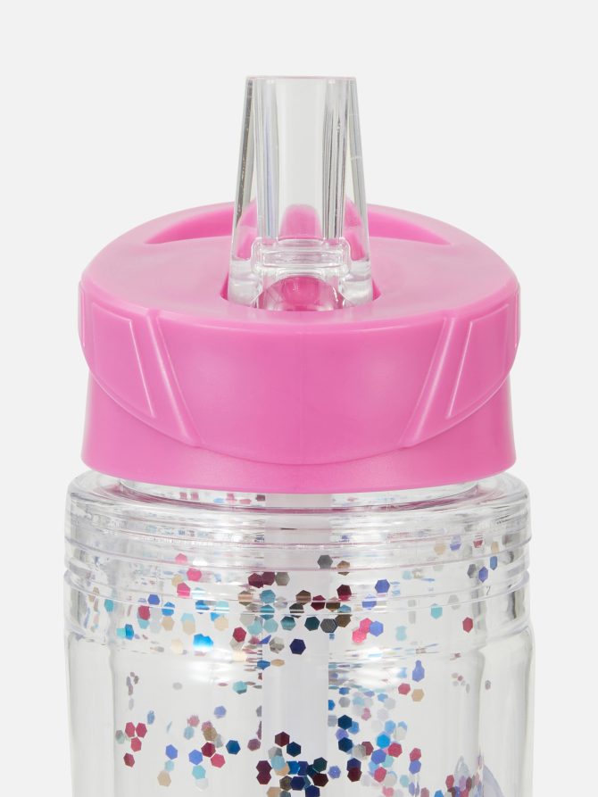 Disney's Stitch & Angel Glitter Water Bottle - Image 2