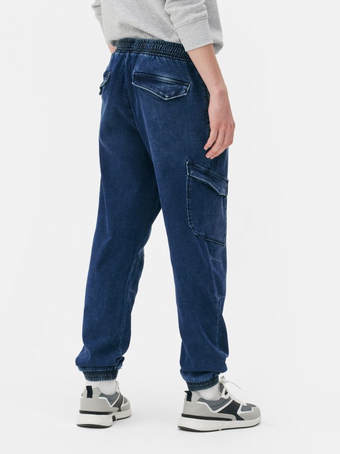 Denim Cargo Jeans - Image 4