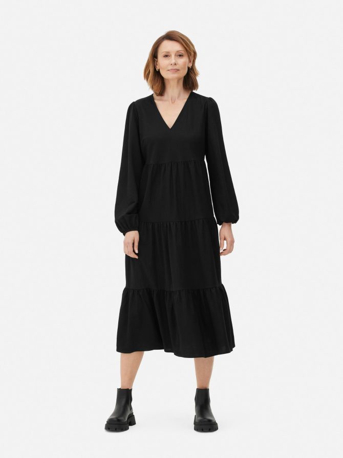 V-Neck Tiered Maxi Dress - Image 2
