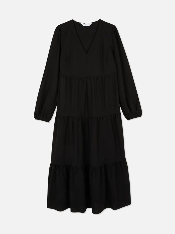 V-Neck Tiered Maxi Dress - Image 5