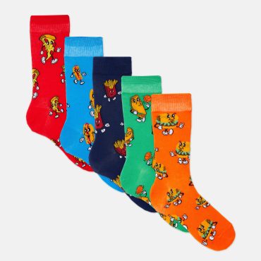 5-Pack Food Print Crew Socks