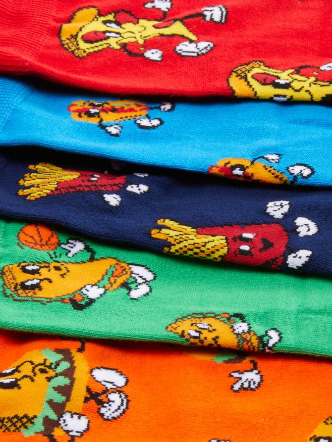 5-Pack Food Print Crew Socks - Image 2