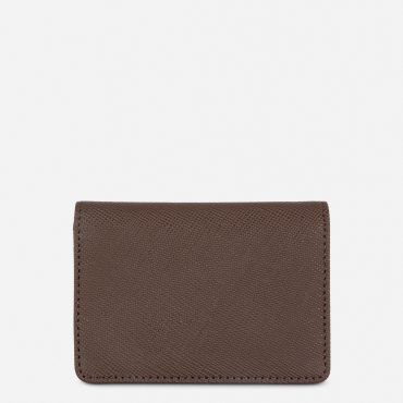 Textured Faux Leather Card Holder