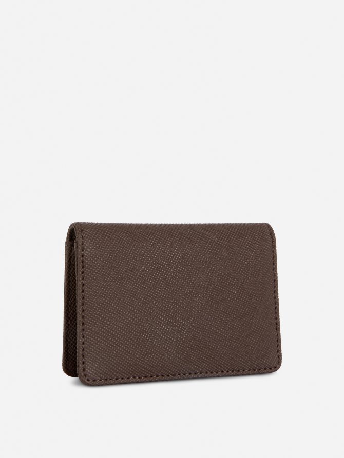 Textured Faux Leather Card Holder - Image 2