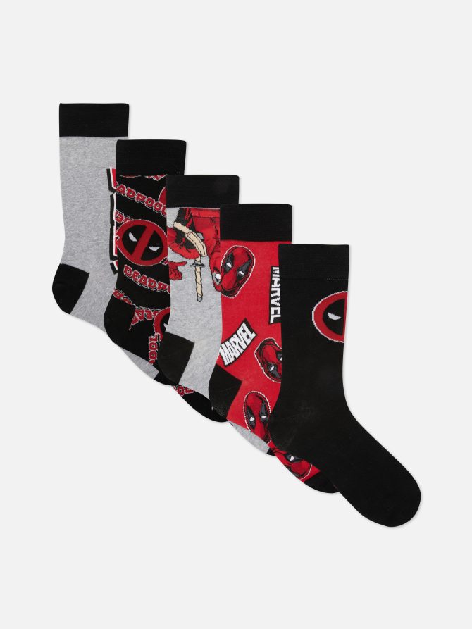 5-Pack Marvel Deadpool Socks