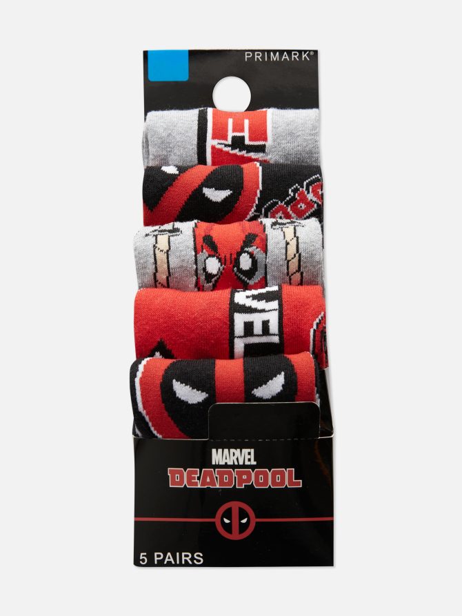 5-Pack Marvel Deadpool Socks - Image 3
