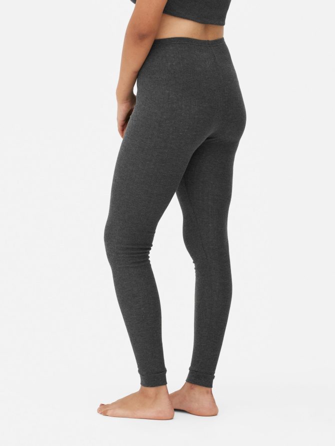 Ribbed Texture Thermal Leggings - Image 4