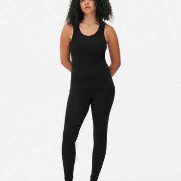 Ribbed Texture Thermal Leggings