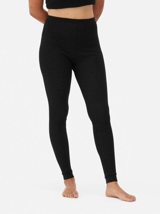 Ribbed Texture Thermal Leggings - Image 2