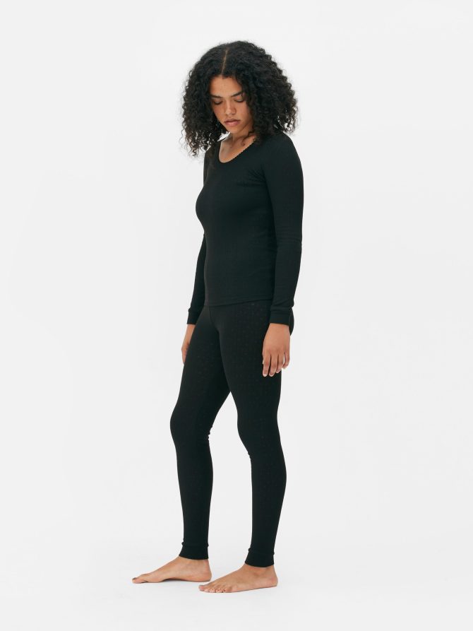Thermal Ribbed Long Sleeve Top