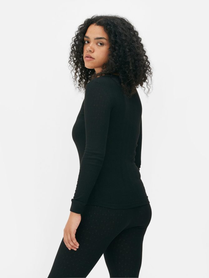 Thermal Ribbed Long Sleeve Top - Image 4