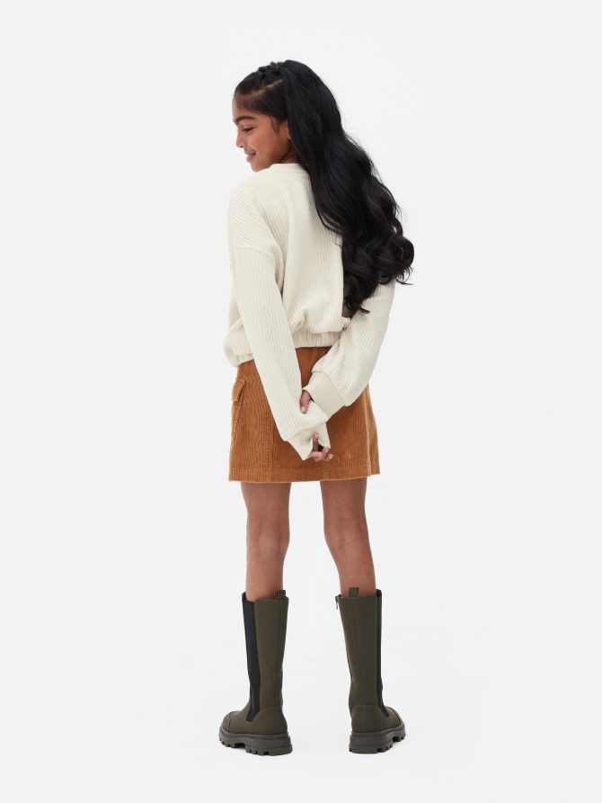 Velour Ribbed Sweatshirt - Image 2