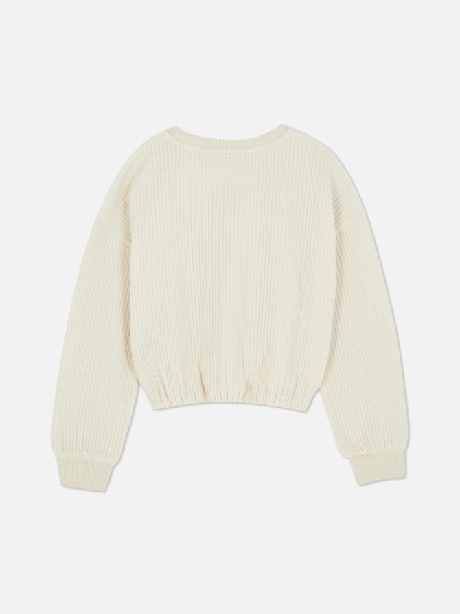 Velour Ribbed Sweatshirt - Image 4