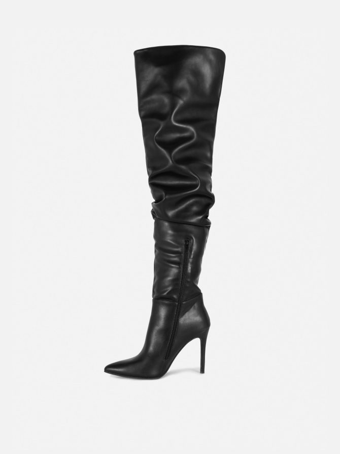 Rita Ora Thigh-High Ruched Stiletto Boots - Image 4