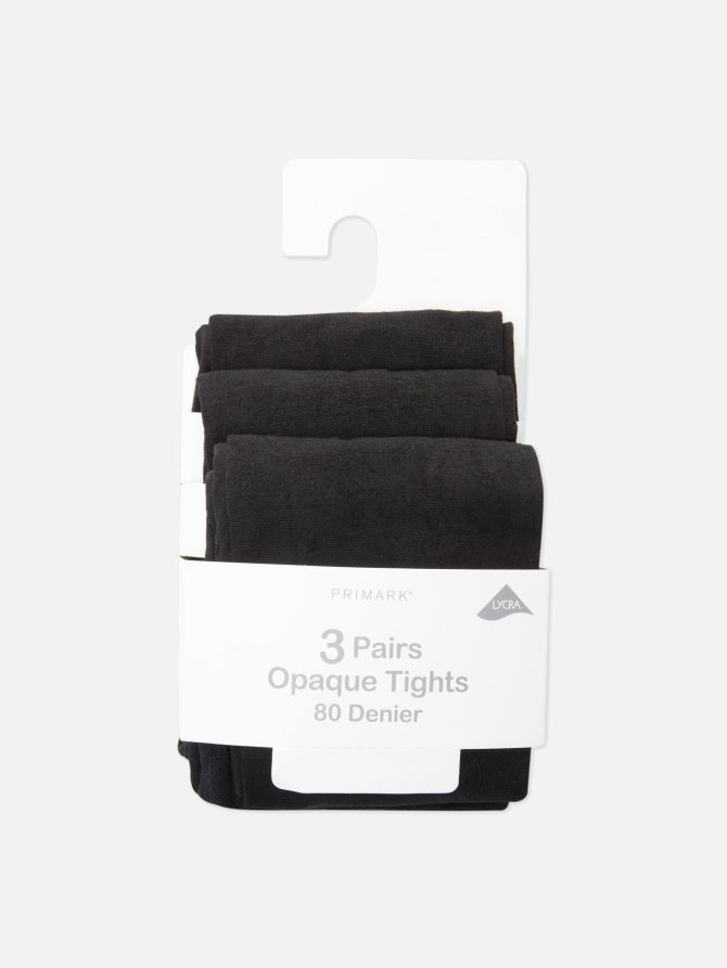 3-Pack 80 Denier Opaque Tights - Image 3