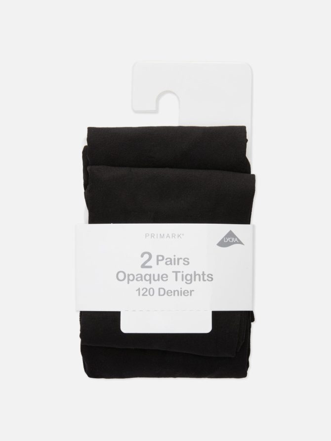 2-Pack 120 Denier Opaque Tights - Image 3