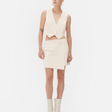 Rita Ora Asymmetric Mini Skirt