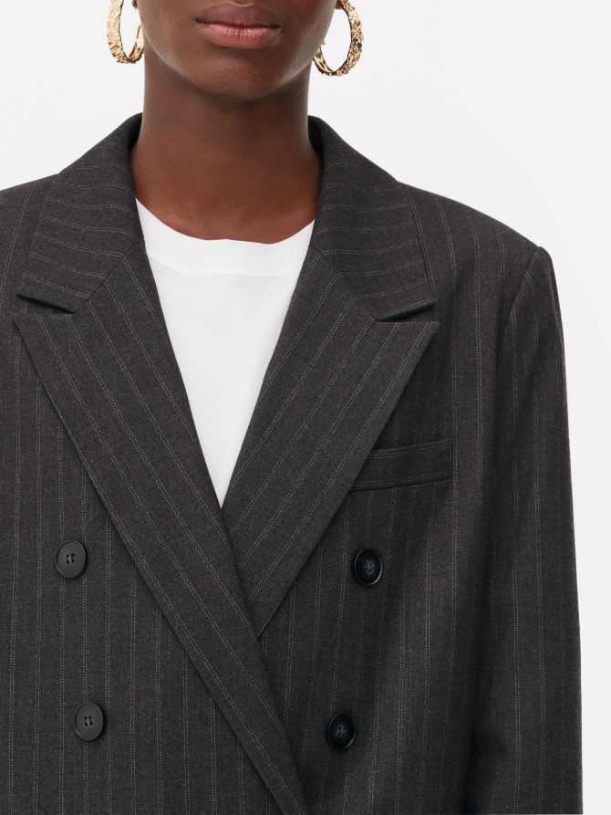 Rita Ora Pinstripe Double Breasted Blazer - Image 3