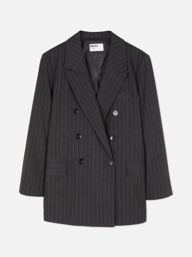 Rita Ora Pinstripe Double Breasted Blazer - Image 5