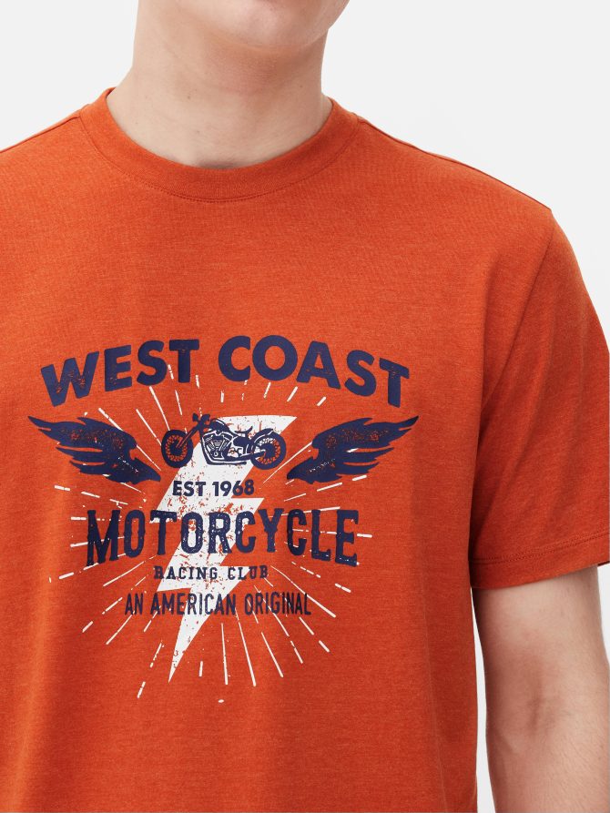 West Coast Motorcycle Graphic T-Shirt - Image 3