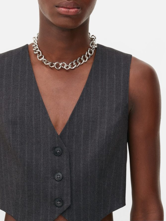 Rita Ora Tailored Cropped Vest - Image 3