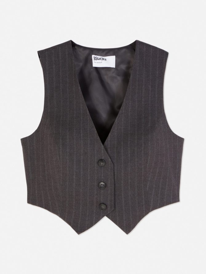 Rita Ora Tailored Cropped Vest - Image 5