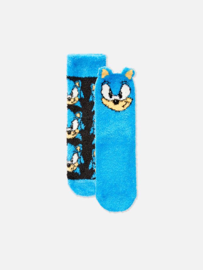 2-Pack Sonic The Hedgehog Fuzzy Socks