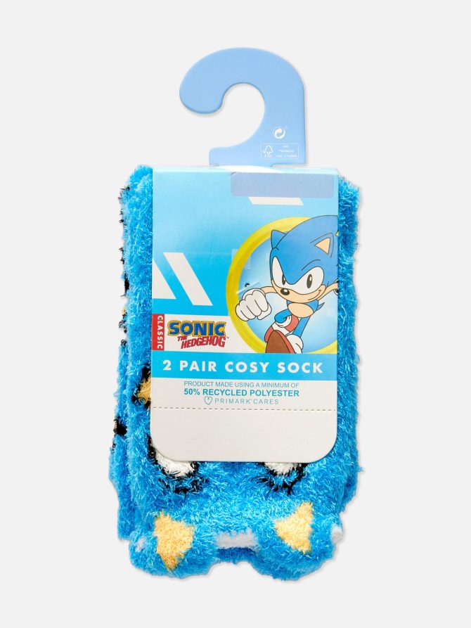 2-Pack Sonic The Hedgehog Fuzzy Socks - Image 3