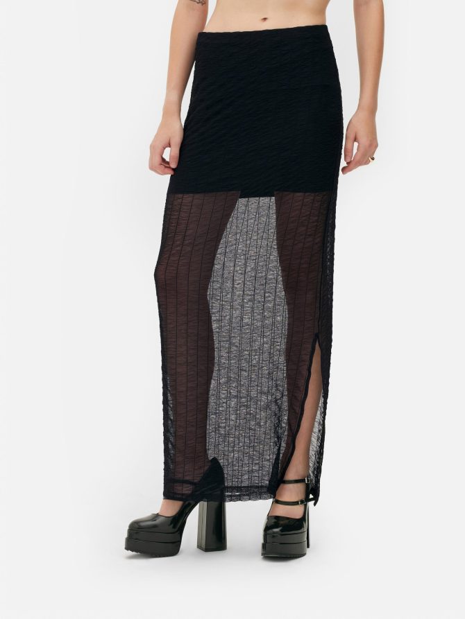 Rita Ora Mesh Tiered Maxi Skirt - Image 2