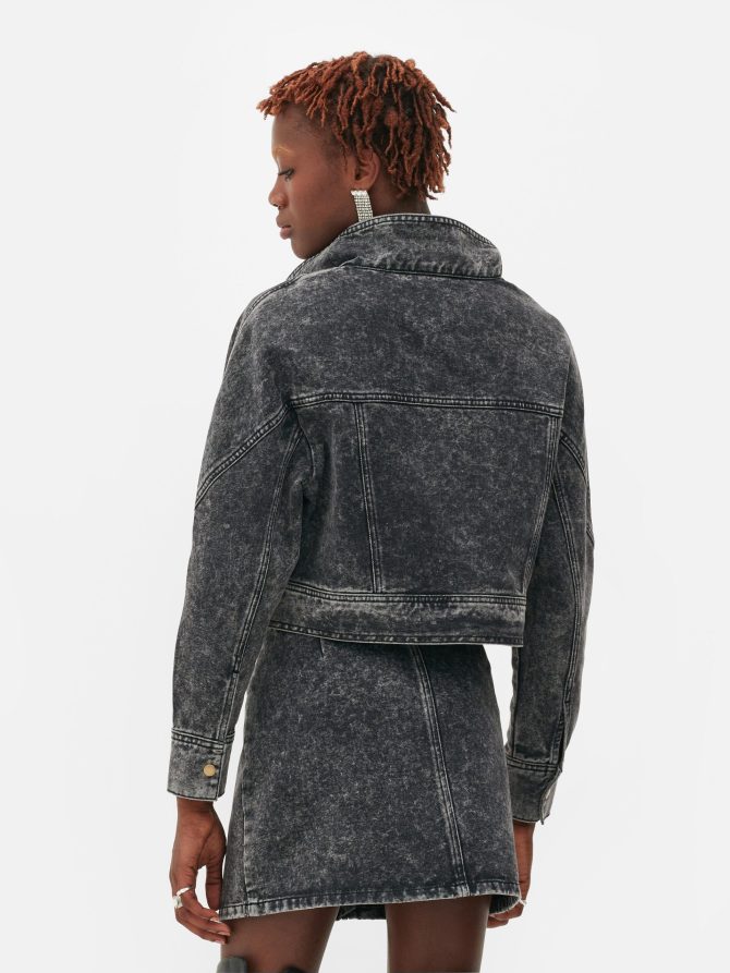 Rita Ora Denim Biker Jacket - Image 5