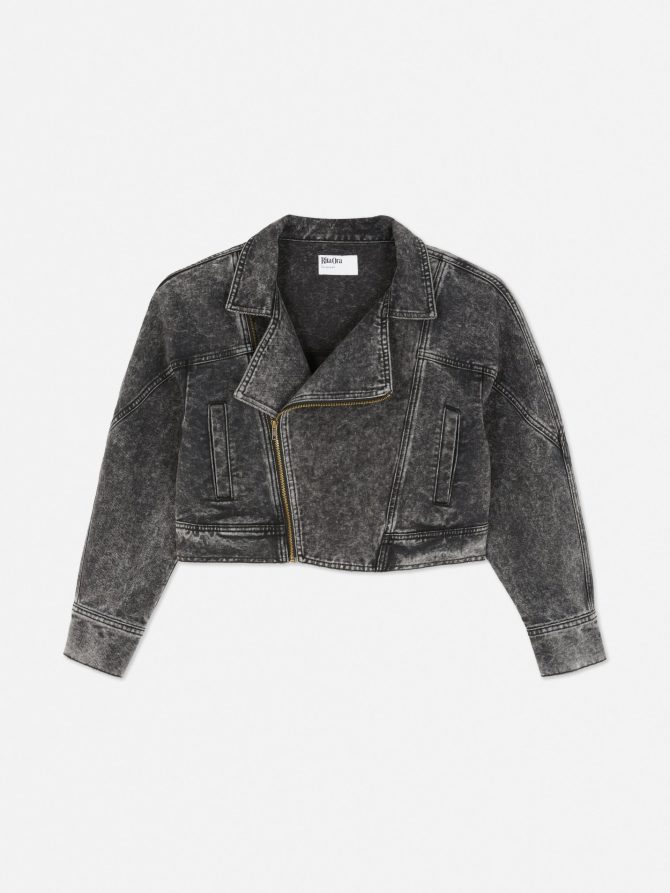 Rita Ora Denim Biker Jacket - Image 6