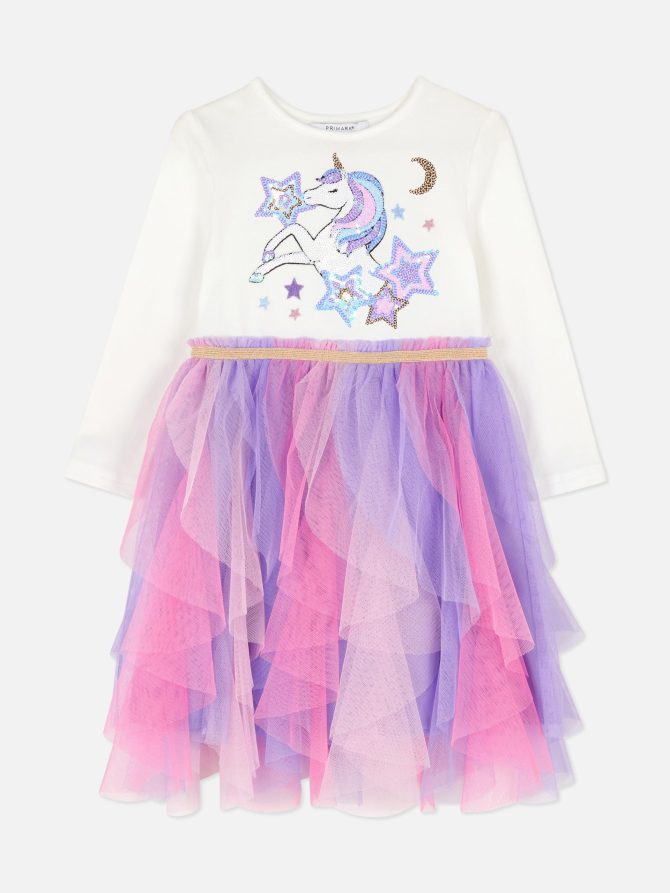 Sequin Unicorn Tutu Dress