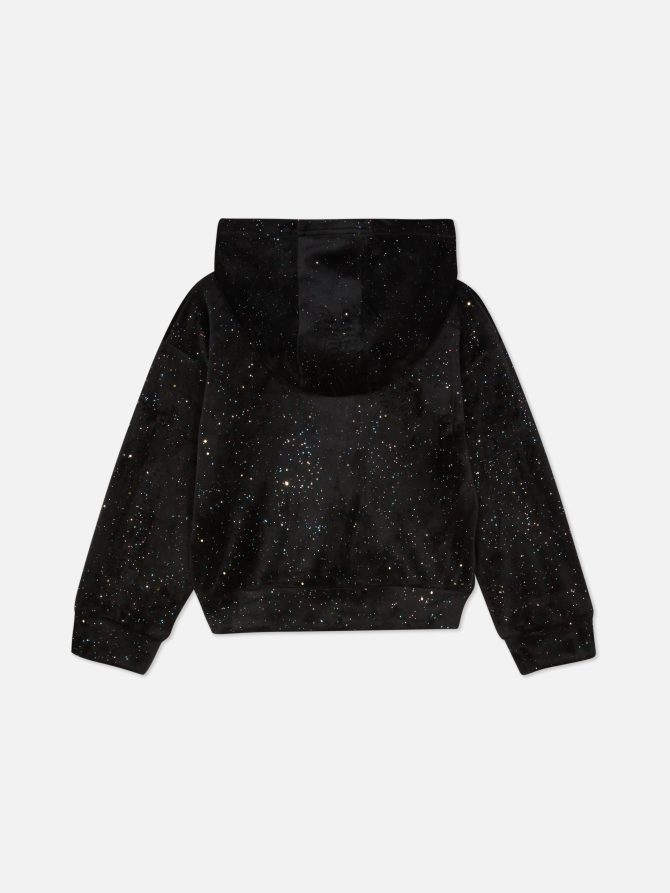 Glitter Velour Hoodie - Image 4