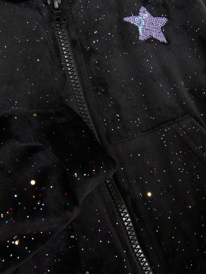 Glitter Velour Hoodie - Image 5