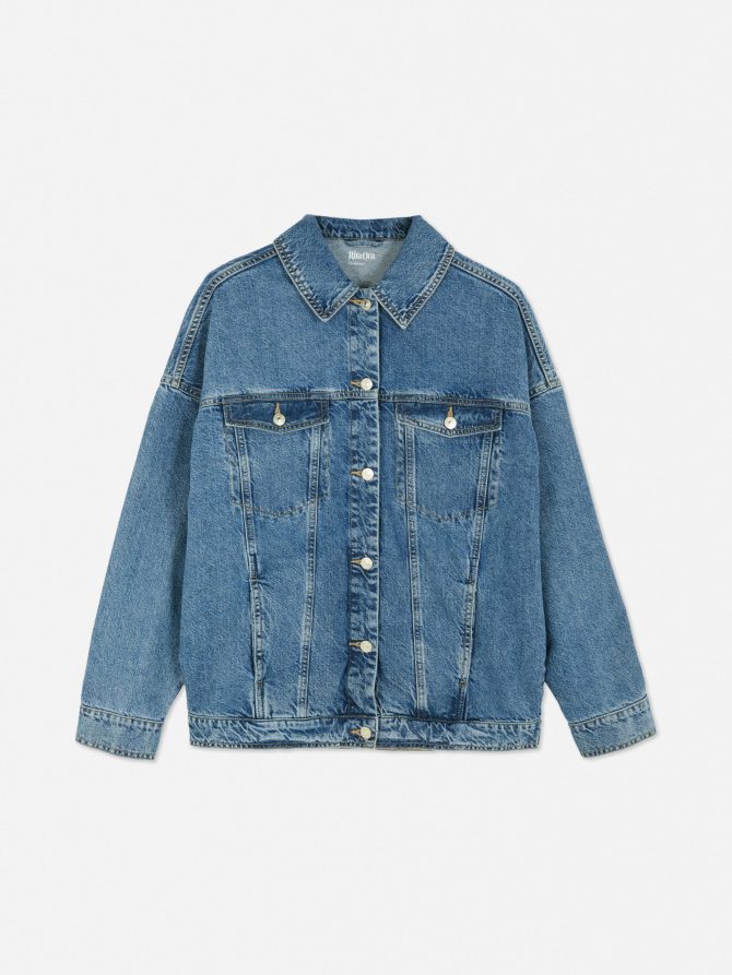 Rita Ora Denim Trucker Jacket - Image 5
